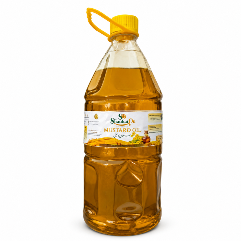 3 litre Shaukat mustard oil can for household use