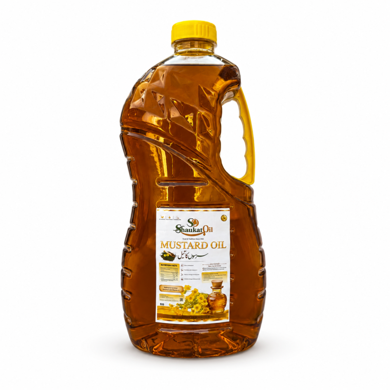 Bulk 5 litre Shaukat kacchi ghani mustard oil can