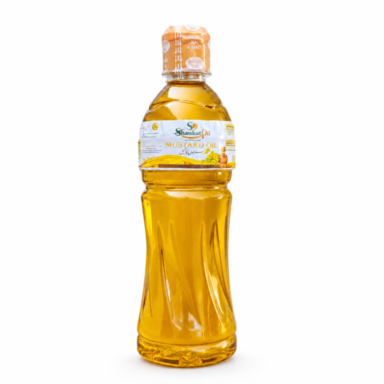 Half litre Shaukat mustard oil bottle, kacchi ghani sarson tel