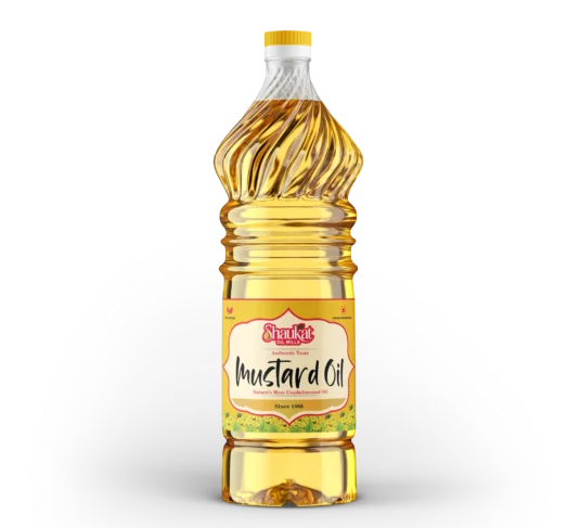 1 litre pure mustard oil bottle